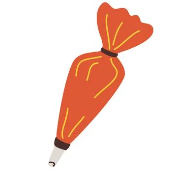 Pastry bag. Kitchen tool. Kitchenware, cooking utensil. Design element for pa Stock Illustration