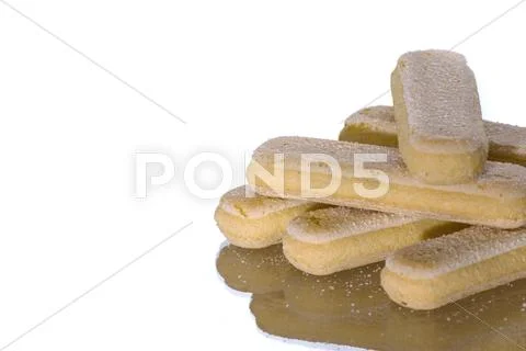 Pastry biscuits on a glass plate Stock Photos
