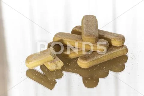 Pastry biscuits on a glass plate Stock Photos