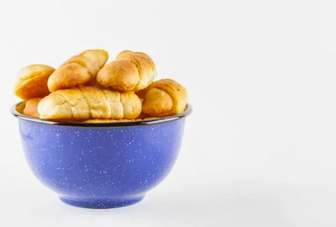 Pastry in a bowl isolated Stock Photos