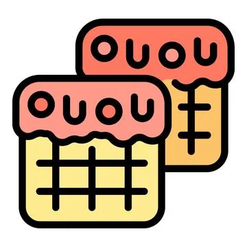 Pastry cake icon vector flat Illustrazione stock