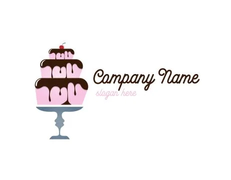 Pastry Cake logo Stockillustratie