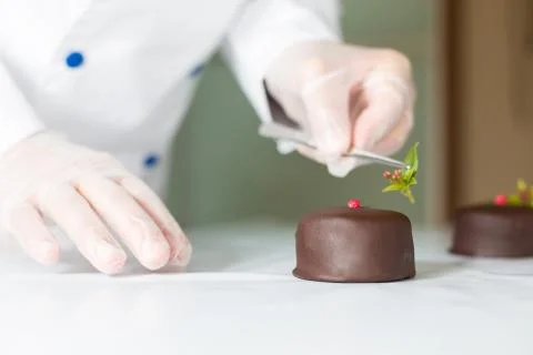 Pastry with a cake Stock Photos