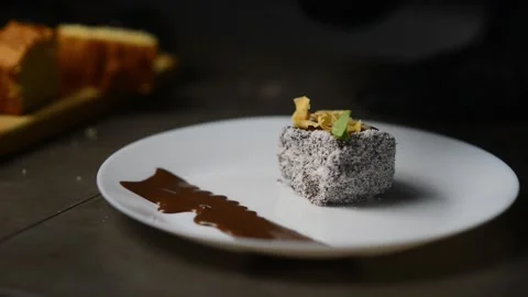 The pastry chef decorates the cake Stock Footage 247199374