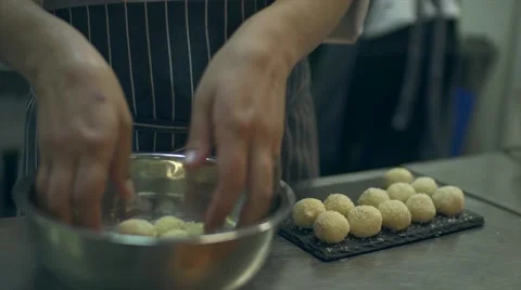 Pastry chef is making chocolates Stock Footage 54985261