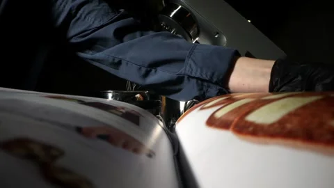 The pastry chef opens a culinary book Vidéo 275146092