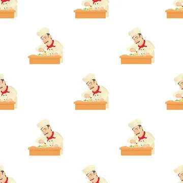Pastry chef pattern seamless vector 스톡 일러스트