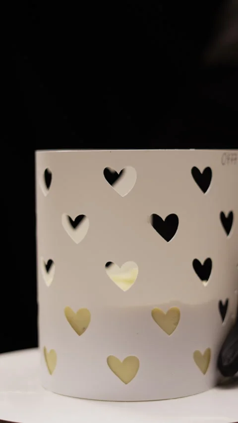 Pastry Chef Placing Heart-Shaped Stencil on Cake in Bakery Culinary Concept Stock Footage 304226071