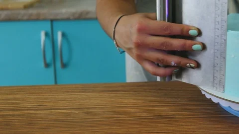 Pastry Chef Prepares Cake Stock Footage 75586867