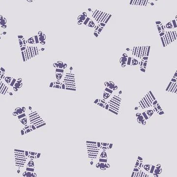 Pastry chef restaurant glyph vector seamless pattern 스톡 일러스트