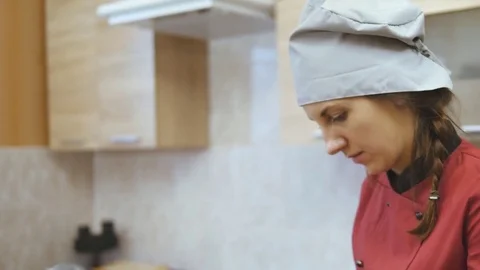 The pastry chef skillfully performs holiday order. Stock Footage 83491960
