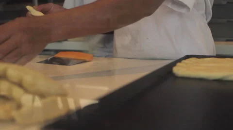 Pastry Chef Working Dough Stock Footage 62422129