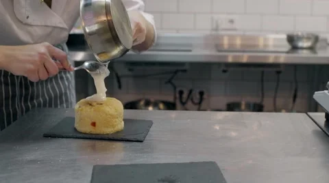 Pastry chef is working Stock Footage 54985091