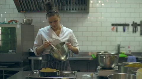Pastry chef is working Stock Footage 54985134