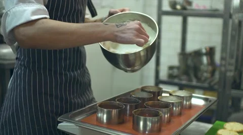 Pastry chef is working Stock Footage 54985142