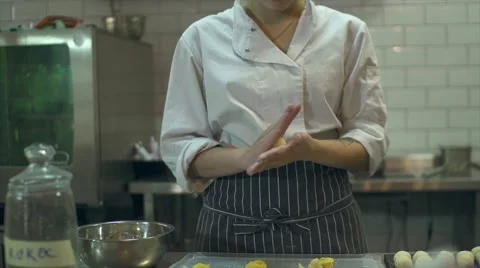 Pastry chef is working Stock Footage 54985202