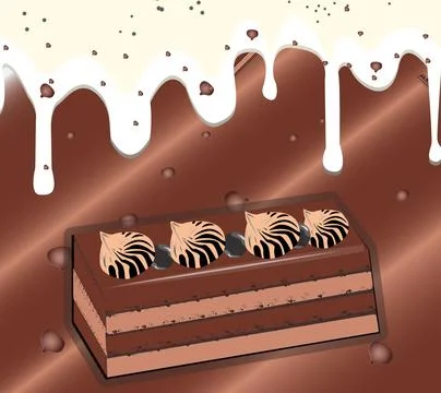 Pastry chocolate Stock Illustration