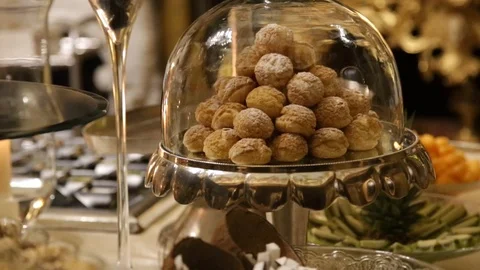 Pastry in glass jar Stock Footage 101748077