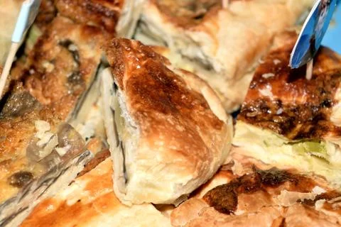 Pastry with ham Stock Photos