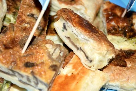 Pastry with ham Stock Photos