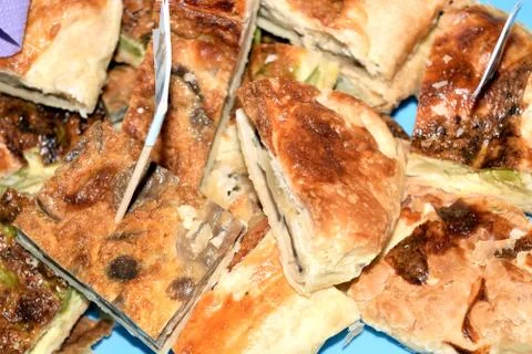 Pastry with ham Stock-Fotos