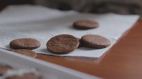 Pastry has been painted baking icing for birthday Stock Footage 53299284