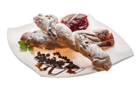 Pastry with jam Foto stock