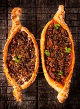 Pastry with meat Stock Photos