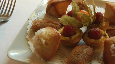 Pastry plate Video stock 35574639