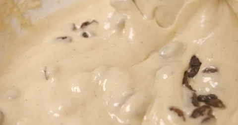 Pastry preparation close up slow motion Stock Footage 320084224
