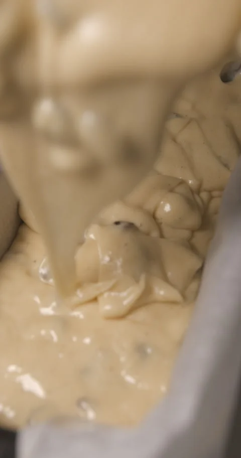 Pastry preparation close up slow motion Stock Footage 320084444