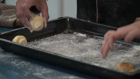 Pastry Preparation in Kitchen Stock Footage 317472663