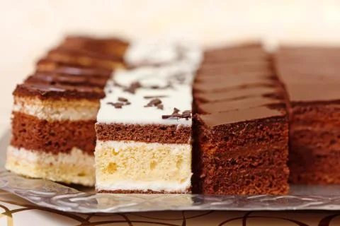 Pastry rows Stock Photos