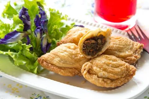 Pastry samosas Stock Photos