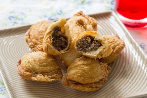 Pastry samosas Stock Photos