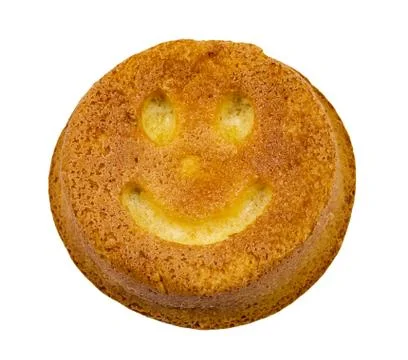 Pastry with smiling face 库存照片