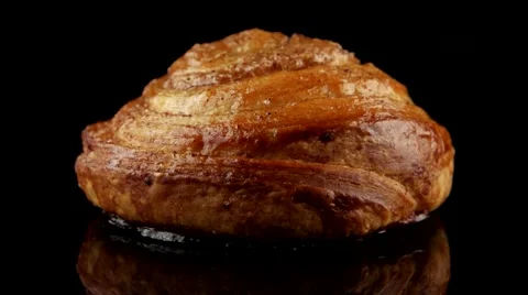Pastry swirl with cinnamon Stock Footage 58590330