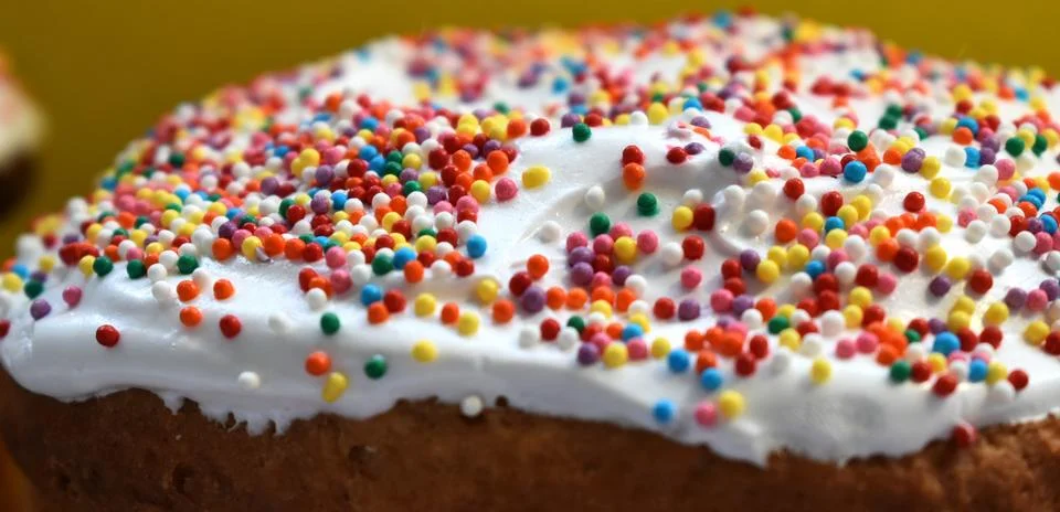 Pastry topping on Easter cake Foto stock