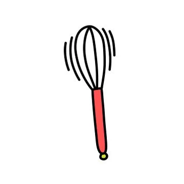 Pastry whisk doodle icon, vector illustration Stock Illustration