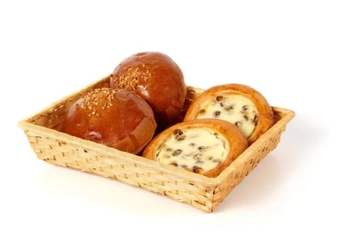 Pastry on white Stock Photos