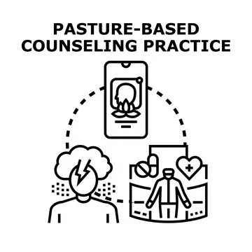Pasture based counseling practice supporting mental health Ilustración de archivo