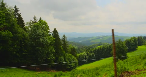 Pasture by the road Stock Footage 144494787