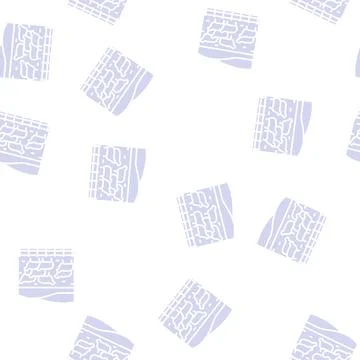 Pasture sheep glyph seamless pattern Stock Illustration