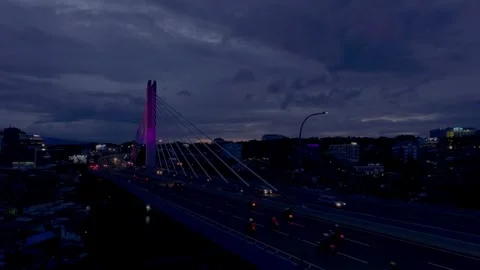 The Pasupati Bridge Stock Footage 304259244