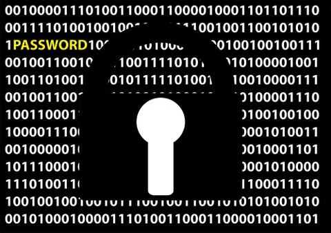 Pasword and key not only on internet Stock Illustration