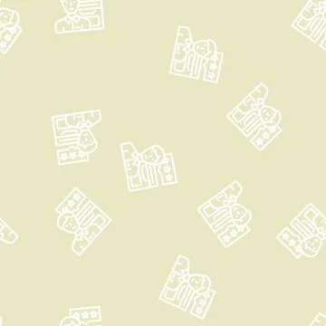 Pat testing portable appliance testing line vector seamless pattern Illustrazione stock