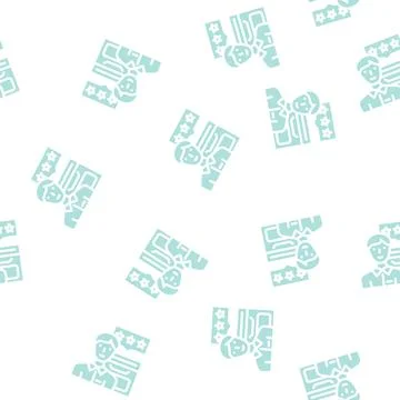 Pat testing portable appliance testing glyph vector seamless pattern Stock Illustration