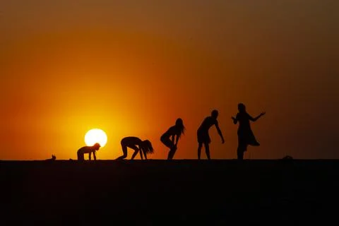 Patagonia sunset Foto stock