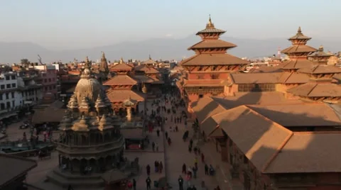 Patan Durbar Square in Kathmandu, Nepal Stock Footage 59763367