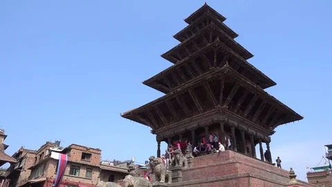 Patan Durbar Square is situated at the centre of the city Lalitpur in Nepal. Video stock 74475958